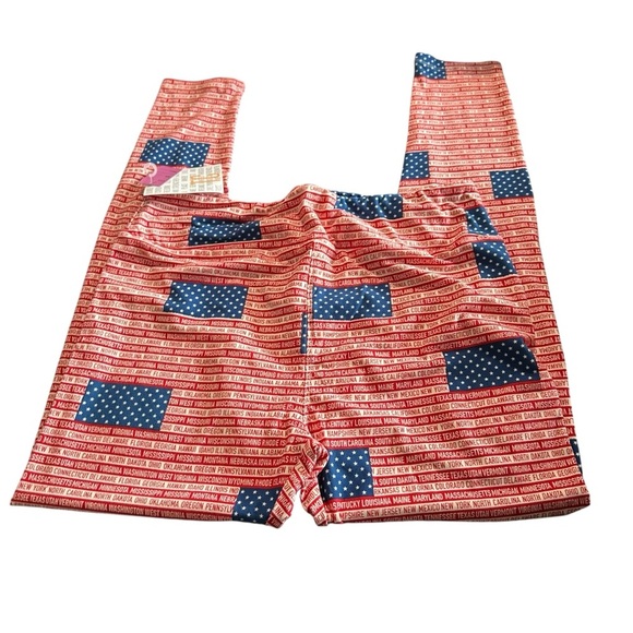 Lularoe women's TC (12-18) Patriotic USA Leggings New no tags - Picture 1 of 5